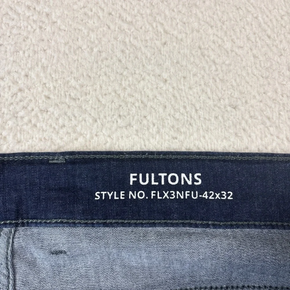 MUGSY 'Fultons' Means Jeans Size 42/32 Blue Dark Wash Stretch Denim Classic Fit